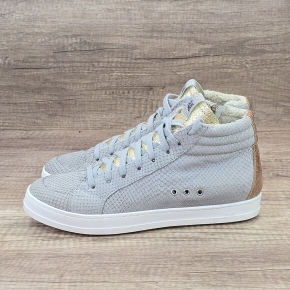 P448 Skate High Top Women's Size EU 39 US 9 Grey Snake Print Sneakers - Picture 3 of 9